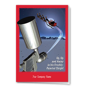 Double Personalized Full-Color Holiday Cards - Detailed Sleigh