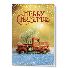 Double Personalized Full-Color Holiday Cards - Vintage Trinket