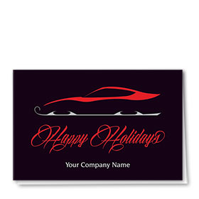 Double Personalized Full-Color Holiday Cards - Sled Semblance