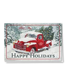 Double Personalized Full Color Holiday Card- Holiday Tradition