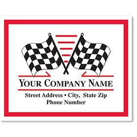 Personalized Full-Color Paper Floor Mats - Cross Check