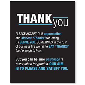 Contemporary Signs - Thank You