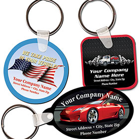 Custom Full-Color Key Tag with Colored Background