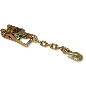 B/A 2" Wide Handle Ratchet with Towing Chain and Clevis Grab Hook WLL 4000 lbs.