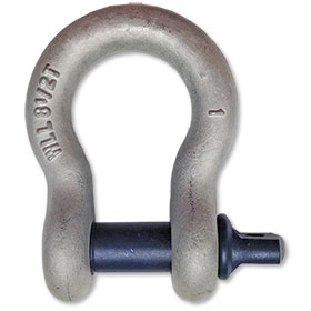 B/A 7/16" Carbon Screw Pin Anchor Shackle WLL 1 1/2 Tons