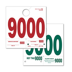 Heavy Stock Numbered Hang Tags