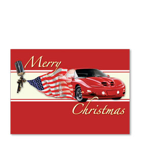Personalized Full-Color Holiday Postcard - American Pride