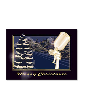 Personalized Full-Color Holiday Postcard - Snow Spray
