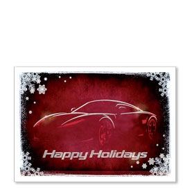 Personalized Full-Color Holiday Postcard - Sports Car