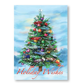 Personalized Full-Color Holiday Postcard - Mystical Evergreen