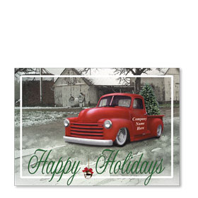 Double Personalized Full-Color Holiday Postcard - Classic Pick-Up