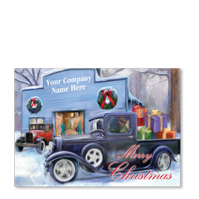 Double Personalized Full-Color Holiday Postcard - Holiday Homeward