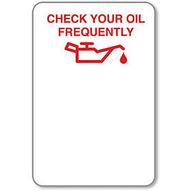 Red Oil Can Image Static Cling Label