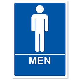 ADA Compliant Signs - Men 7" X 10"
