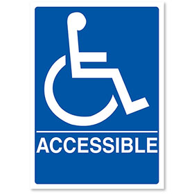 ADA Compliant Signs - Accessible 7" X 10"