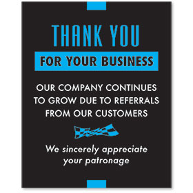 Contemporary Signs - Thank You for Your Business