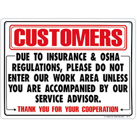 Office Signs – 24" x 18" Customers