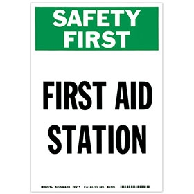 Shop Sign – 7" x 10" First Aid Station