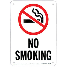 Shop Sign – 7" x 10" No Smoking Front Area 