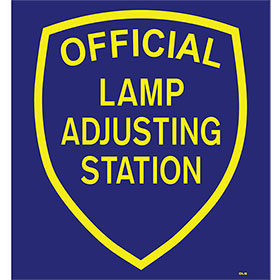 Auto Shop Signs - Lamp Adjusting Station - Double Face