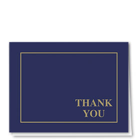Auto Repair Thank You Cards - Linen Blue & Gold
