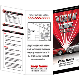 Product Image of Auto Repair Brochures - In Case of An Accident, Flash 