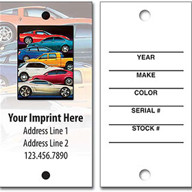 Full-Color Key Tags - Stacked Cars