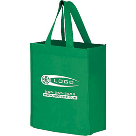 Custom Reusable Recyclable Grocery Bags - 8" x 4" x 10"