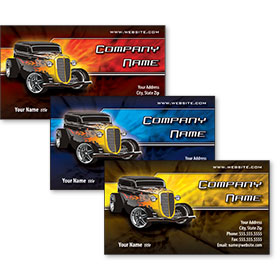 Full-Color Auto Repair Business Cards - The Flame