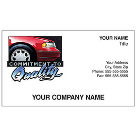 Auto Repair Business Card - Commitment to Quality