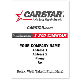 CARSTAR Personalized Paper Floormats Vertical 13 x 17 3/8