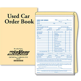 Used Car Order Forms