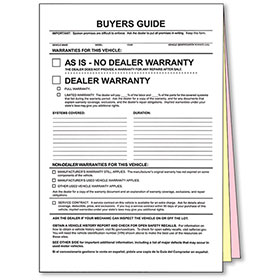 3-Part Carbonless Non-Adhesive Standard Buyers Guides
