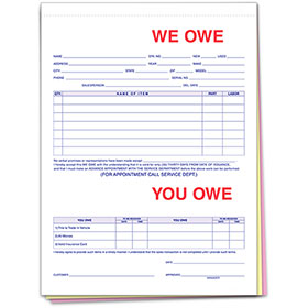 We Owe - You Owe Forms 