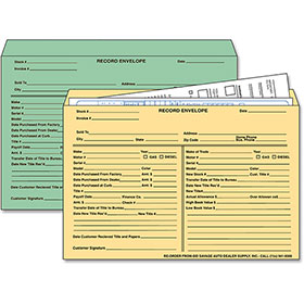 Product Image of Dealer Record Envelopes