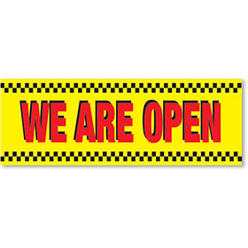 Stand-Out Car Lot Banners - 3' x 10' - WE ARE OPEN