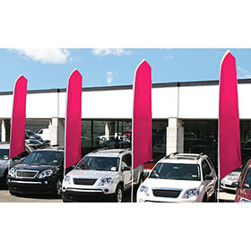 Pink Visible Message Feather Flags