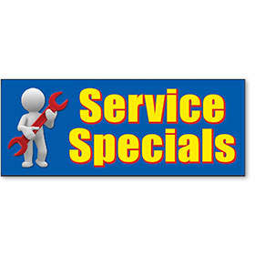 Frontline Windshield Banners - Service Specials