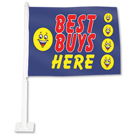 Multi Fluorescent Medieval - Dealer Window Clip-On Flags