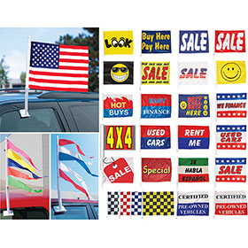 Dealer Window Clip-On Flags