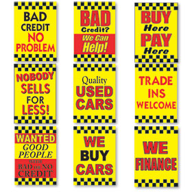 Under the Hood Display Signs - Yellow, Black & Red