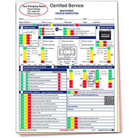 Custom Imprinted GM Vehicle Inspection Forms
