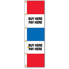 12' Large Drape Flags - Buy Here, Pay Here