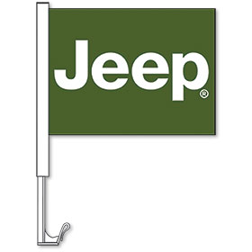 Dealer Logo Premium Clip-On Window Flag - Jeep