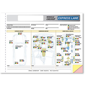 Generic Express Lane Vehicle Check-Up Form