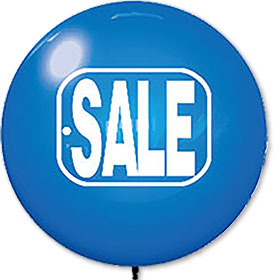 Printed Balloons (36") - Package of 25 - Blue/White