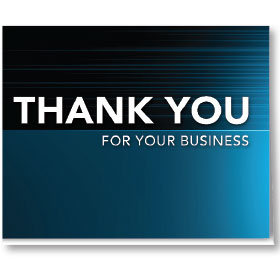 Thank you Card-Gradient Blue (100)