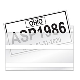 License Plate Tag Bags with Adhesive (100)