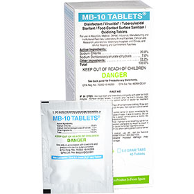 MB-10 Disinfectant and Sanitizing Tablets-1.5G  (10 pack)
