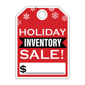Holiday Inventory Sale Mirror Hang Tag - 8.5 x 11.5 In